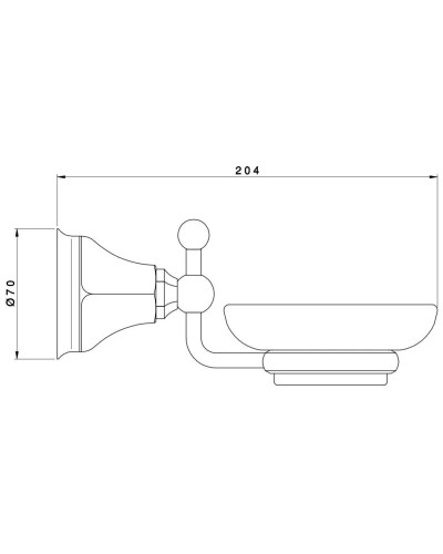 Мыльница Nicolazzi Teide 1487CR05
