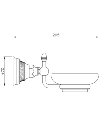 Мыльница Nicolazzi Impero 1487CR36