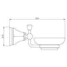 Мыльница Nicolazzi Teide Chic 1487CR15C