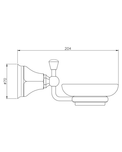 Мыльница Nicolazzi Teide Chic 1487CR15C