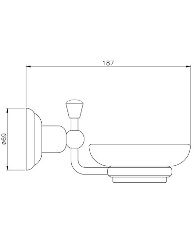 Мыльница Nicolazzi Onice 1487GB09O