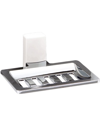 Мыльница WasserKRAFT Leine K-5069W Хром Белая