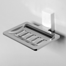 Мыльница WasserKRAFT Leine K-5069W Хром Белая