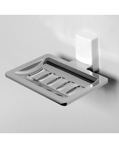 Мыльница WasserKRAFT Leine K-5069W Хром Белая