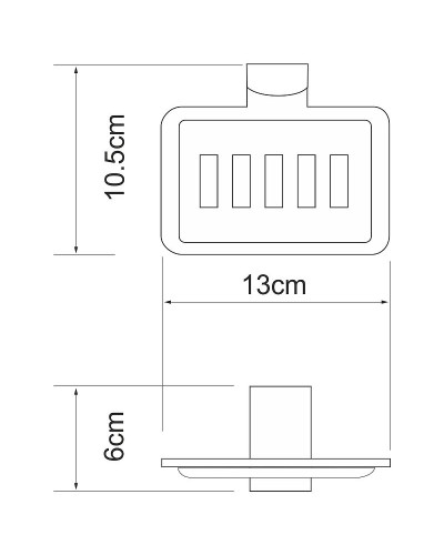 Мыльница WasserKRAFT Leine K-5069W Хром Белая