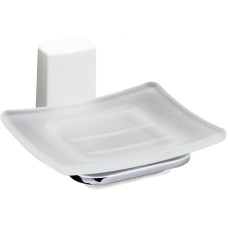 Мыльница WasserKRAFT Leine K-5029W Хром Белая