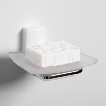 Мыльница WasserKRAFT Leine K-5029W Хром Белая