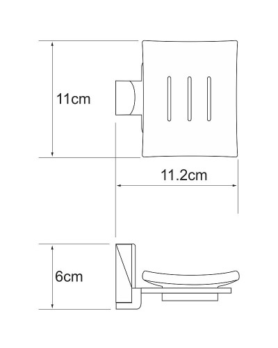 Мыльница WasserKRAFT Leine K-5029W Хром Белая
