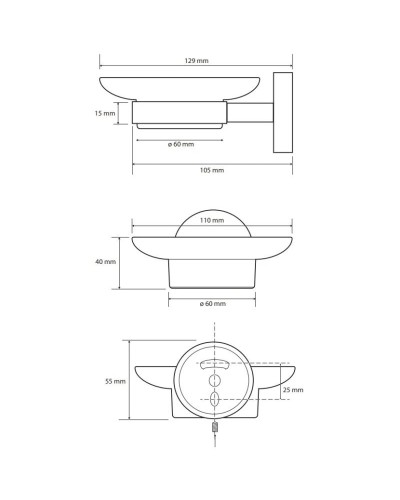 Мыльница Bemeta Brilo 161108042