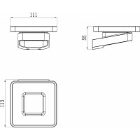 Мыльница Ravak 10° X07P354 Хром