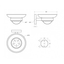 Мыльница подвесная, стекло CEZARES RELAX-SODS-01