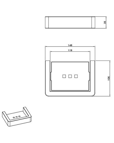 Мыльница AltroBagno Aperto AltroBagnoAperto080705NeOp