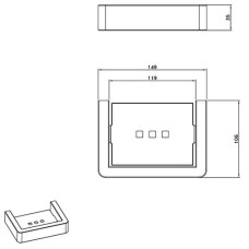 Мыльница AltroBagno Aperto AltroBagnoAperto080706Cr
