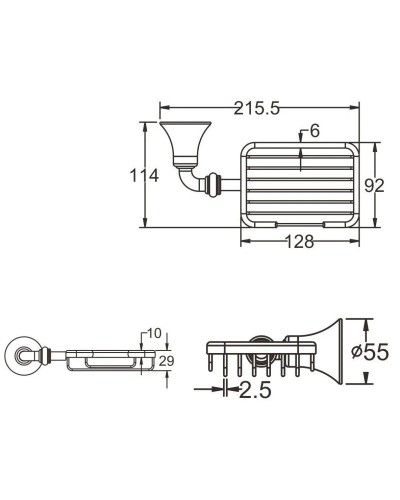 Мыльница Rose RG1204