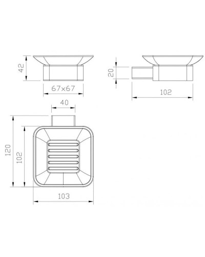 Мыльница Milacio Ultra MCU.952.GD