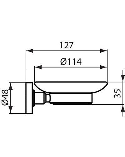Мыльница Ideal Standard IOM A9122AA Хром