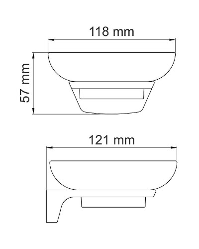 Мыльница WasserKRAFT Elbe K-7229 Черная матовая