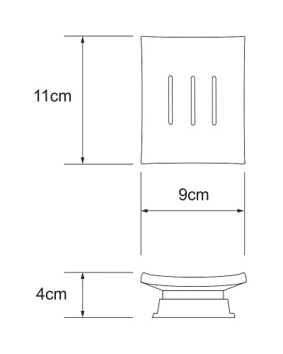 Мыльница WasserKRAFT Amper Black K-5429B Черная матовая