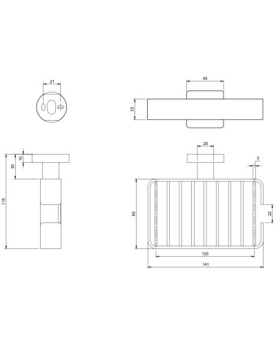 Мыльница Villeroy & Boch Elements-Striking TVA152008000K5