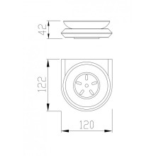 Мыльница подвесная, стекло CEZARES LINER-SODS-GM