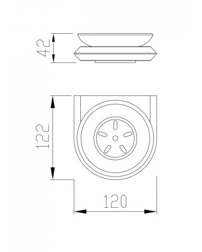 Мыльница подвесная, стекло CEZARES LINER-SODS-GM