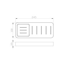 Мыльница с держателем WONZON & WOGHAND, Брашированное золото (WW-8332-BG)