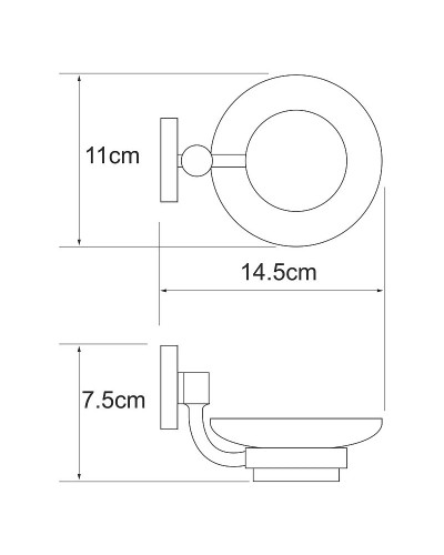 Мыльница WasserKRAFT Rhein K-6229 Хром