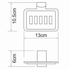 Мыльница WasserKRAFT Leine K-5069 Хром