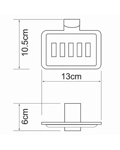 Мыльница WasserKRAFT Leine K-5069 Хром