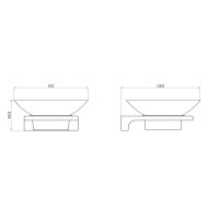 Мыльница с держателем WONZON & WOGHAND, Хром (WW-9122)