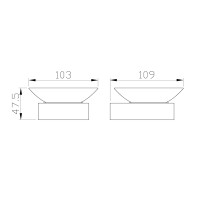 Мыльница с держателем WONZON & WOGHAND, Хром (WW-9522)