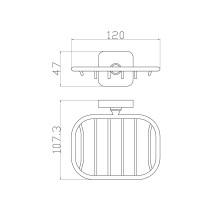 Мыльница с держателем WONZON & WOGHAND, Хром (WW-6624)