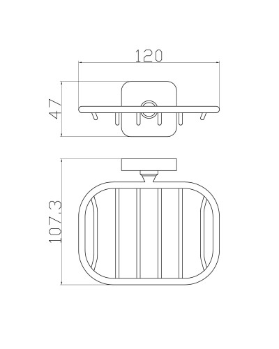 Мыльница с держателем WONZON & WOGHAND, Хром (WW-6624)