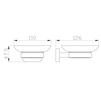 Мыльница с держателем WONZON & WOGHAND, Темный графит (WW-9322)