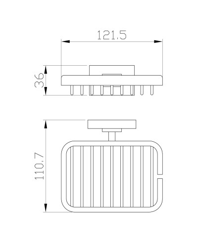 Мыльница с держателем WONZON & WOGHAND, Хром (WW-9724)