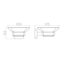 Мыльница с держателем WONZON & WOGHAND, Хром (WW-6622)