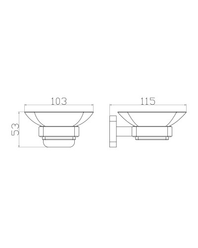 Мыльница с держателем WONZON & WOGHAND, Хром (WW-6622)