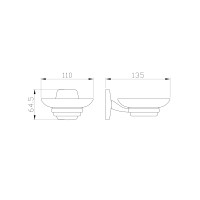 Мыльница с держателем WONZON & WOGHAND, Хром (WW-1201)
