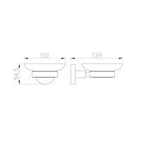 Мыльница с держателем WONZON & WOGHAND, Хром (WW-8122)