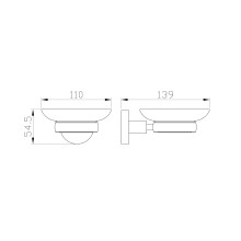 Мыльница с держателем WONZON & WOGHAND, Хром (WW-8122)