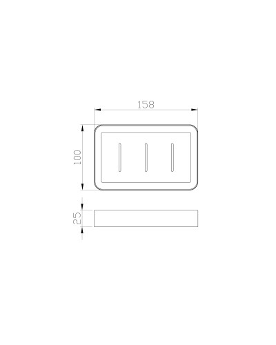 Мыльница с держателем WONZON & WOGHAND, Хром (WW-8324)