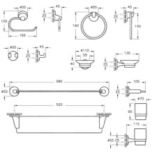 Набор аксессуаров (6 предметов) Vitra Marin A44924