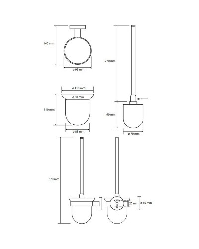 Набор аксессуаров для ванной Bemeta Omega 3 204301 Хром