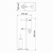 Напольная стойка WasserKRAFT K-1264 Хром
