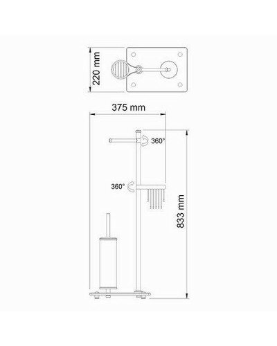 Напольная стойка WasserKRAFT K-1264 Хром