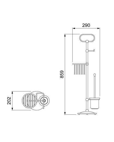 Напольная стойка Timo Nelson 160185/02 Антик