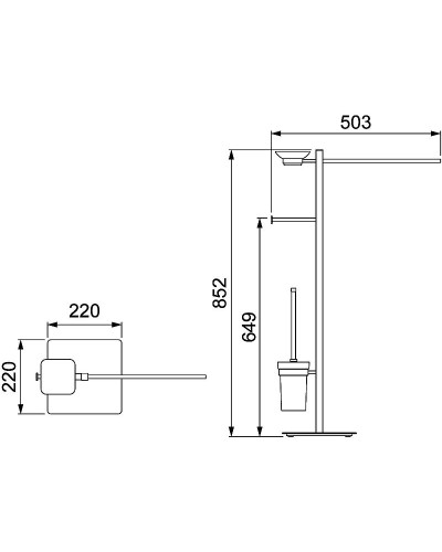 Напольная стойка Timo Selene 17085/17 Золото матовое