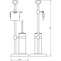 Напольная стойка Migliore Fortuna 27740 Хром