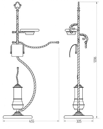 Напольная стойка Migliore Edera 16931 Хром
