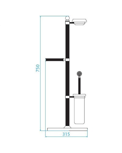 Напольная стойка Cezares Olimp OLIMP-WCS-02-Sw Бронза